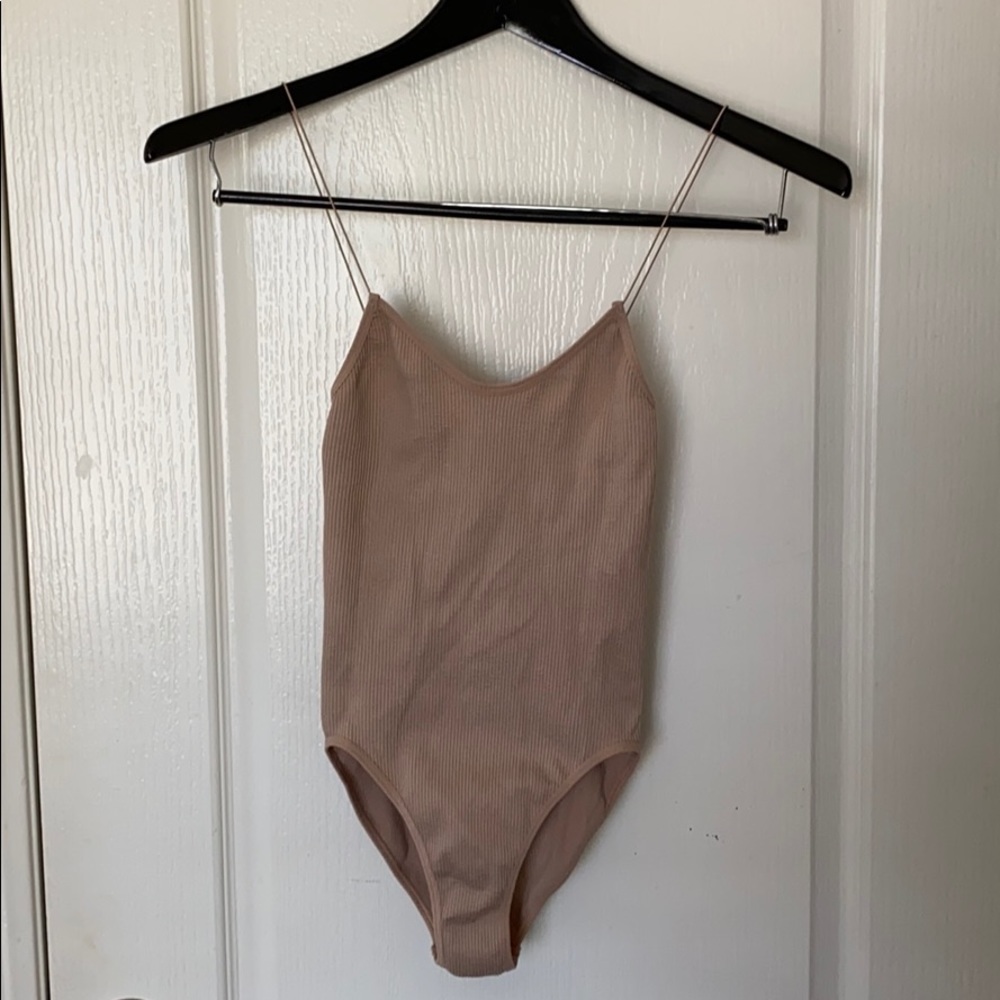 UO Nude Ribbed Bodysuit